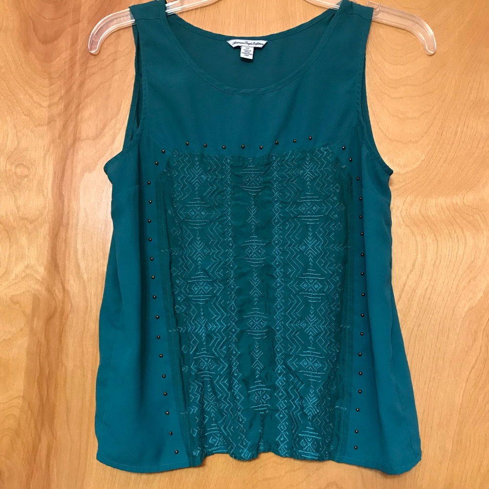 American eagle Blueish green tank top